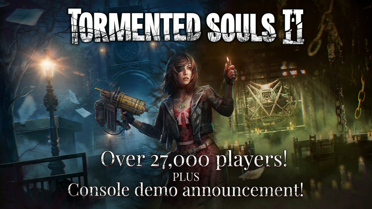 PQubeGames's tweet image. 🥳 The Tormented Souls 2 Steam demo has just surpassed 27,000 players! 🥳
To celebrate we’ve released a new patch in response to your feedback: bit.ly/4noSzRM
🎮 Console players fear not, PS5 and XBX|S demos are also in the works, so stay tuned for updates!