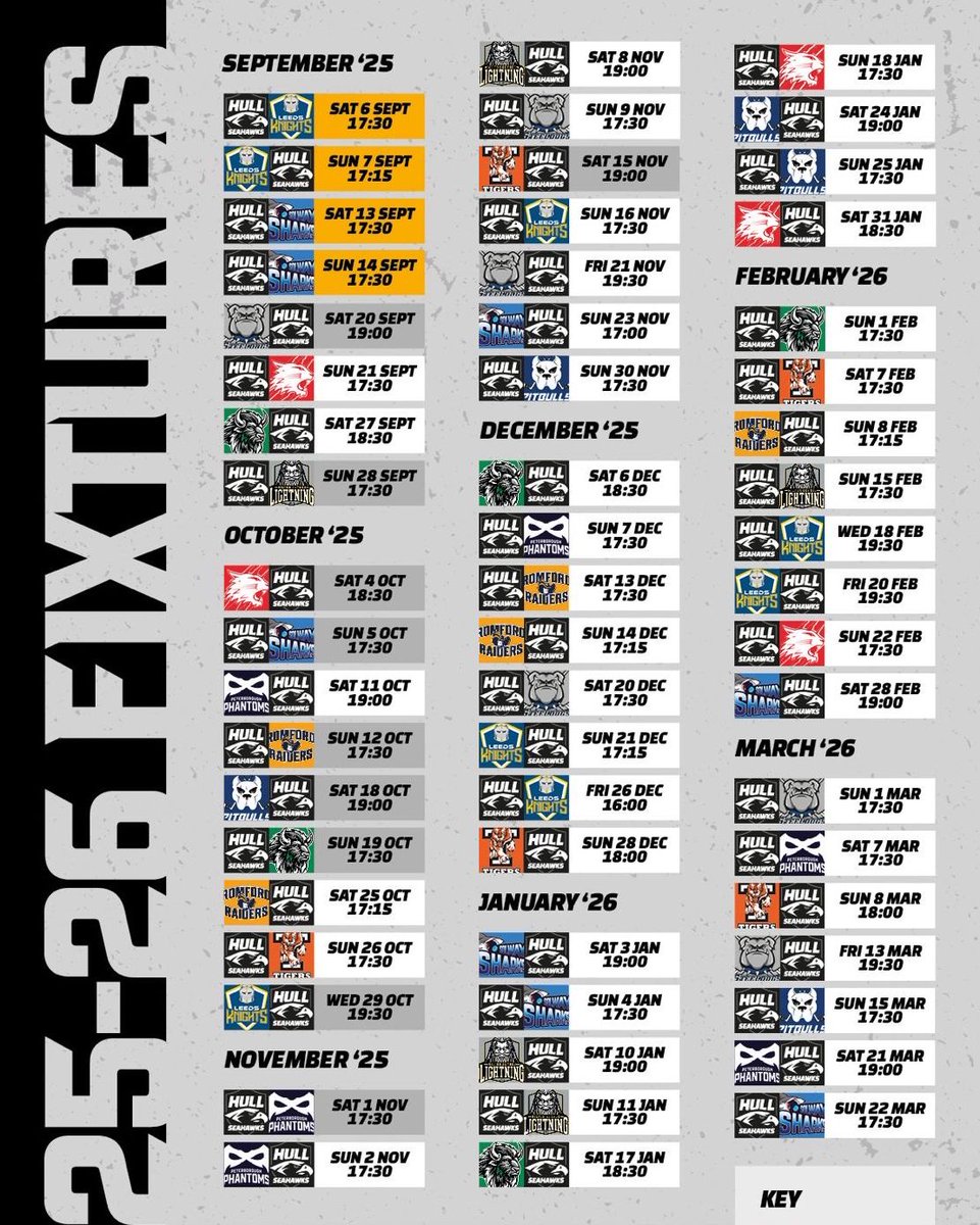 Hull Reckitt Seahawks (@hullseahawks) on Twitter photo ๐ฎ๐ฌ๐ฎ๐ฑ/๐ฎ๐ฌ๐ฎ๐ฒ ๐๐๐ซ๐ง๐จ๐ฅ๐๐ฆ ๐๐ข๐ก๐๐๐ฅ๐ ๐๐ โ๏ธ
The ice is calling and the battle begins๐ง๐ฆ
Our schedule for the new season is locked in โ every game, every hit, every goalโฆ it all starts now. Whether itโs at home in Hull or on the road, weโre coming with fire. ๐ฎ๐ฌ๐ฎ๐ฑ/๐ฎ๐ฌ๐ฎ๐ฒ ๐๐๐ซ๐ง๐จ๐ฅ๐๐ฆ ๐๐ข๐ก๐๐๐ฅ๐ ๐๐ โ๏ธ
The ice is calling and the battle begins๐ง๐ฆ
Our schedule for the new season is locked in โ every game, every hit, every goalโฆ it all starts now. Whether itโs at home in Hull or on the road, weโre coming with fire.