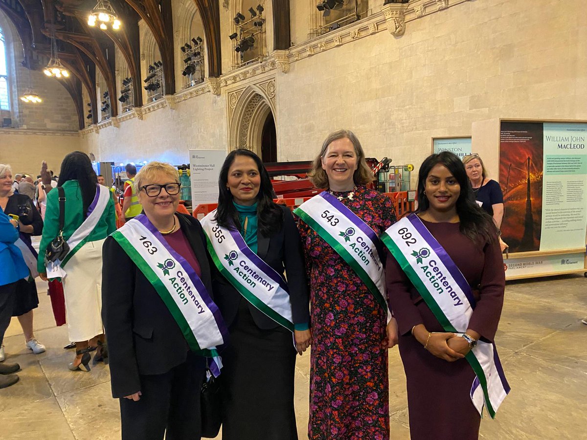 rushanaraali's tweet image. It was an honour to mark 97 years since women won the right to vote on equal terms with men.
Earlier this week, I joined fellow MPs in Westminster Hall for a photocall to commemorate the occasion. Proud to be the 355th female MP and to serve with so many inspiring colleagues.…