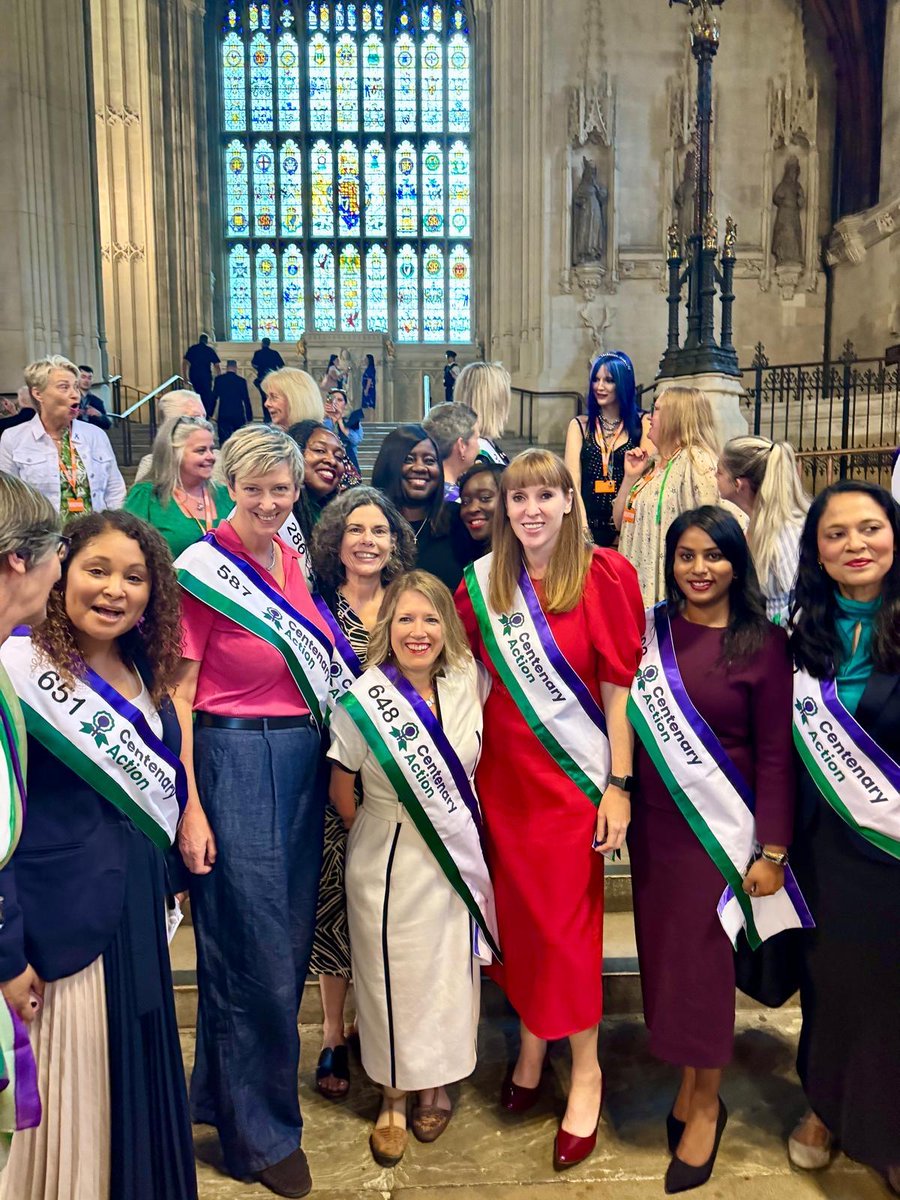 rushanaraali's tweet image. It was an honour to mark 97 years since women won the right to vote on equal terms with men.
Earlier this week, I joined fellow MPs in Westminster Hall for a photocall to commemorate the occasion. Proud to be the 355th female MP and to serve with so many inspiring colleagues.…