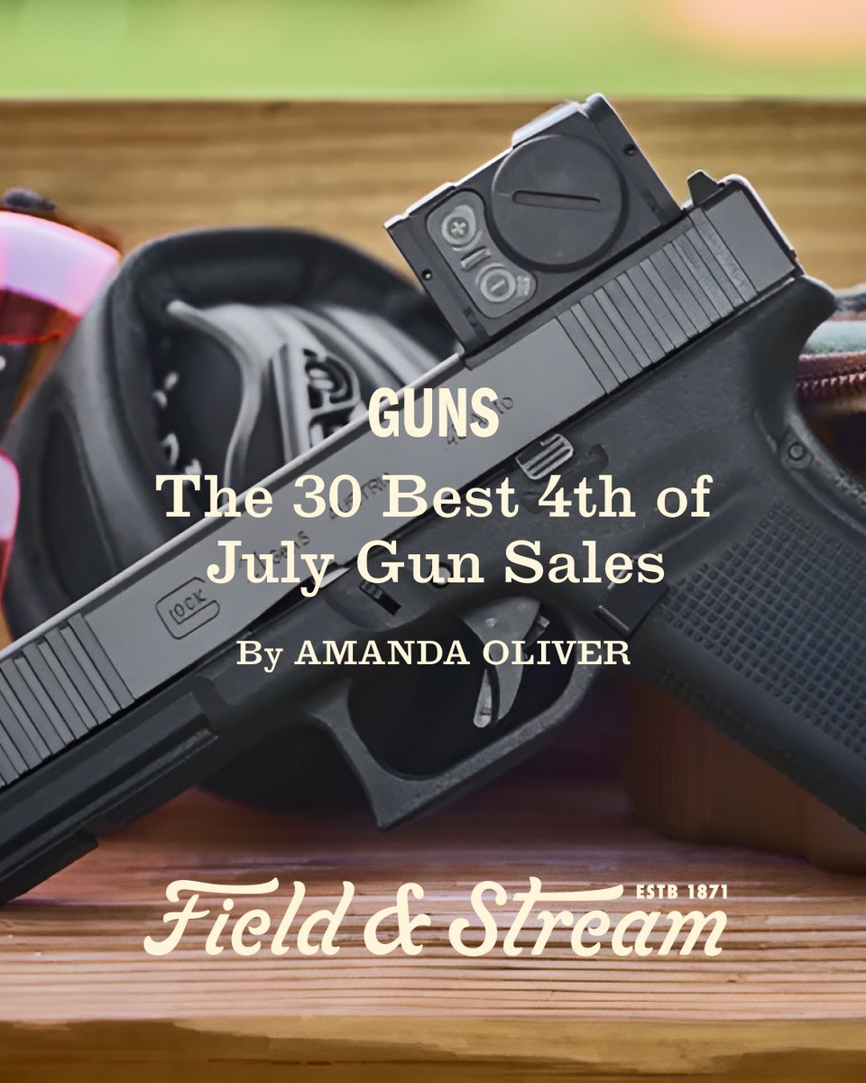 FieldandStream's tweet image. Celebrate freedom with serious firepower. The best 4th of July gun sales are live now—deals on Glock, Benelli, Sig Sauer &amp;amp; more won’t last long.

See all the top picks at fieldandstream.com/outdoor-gear/g… 💥

#GunSales #OutdoorGear #FieldandStream