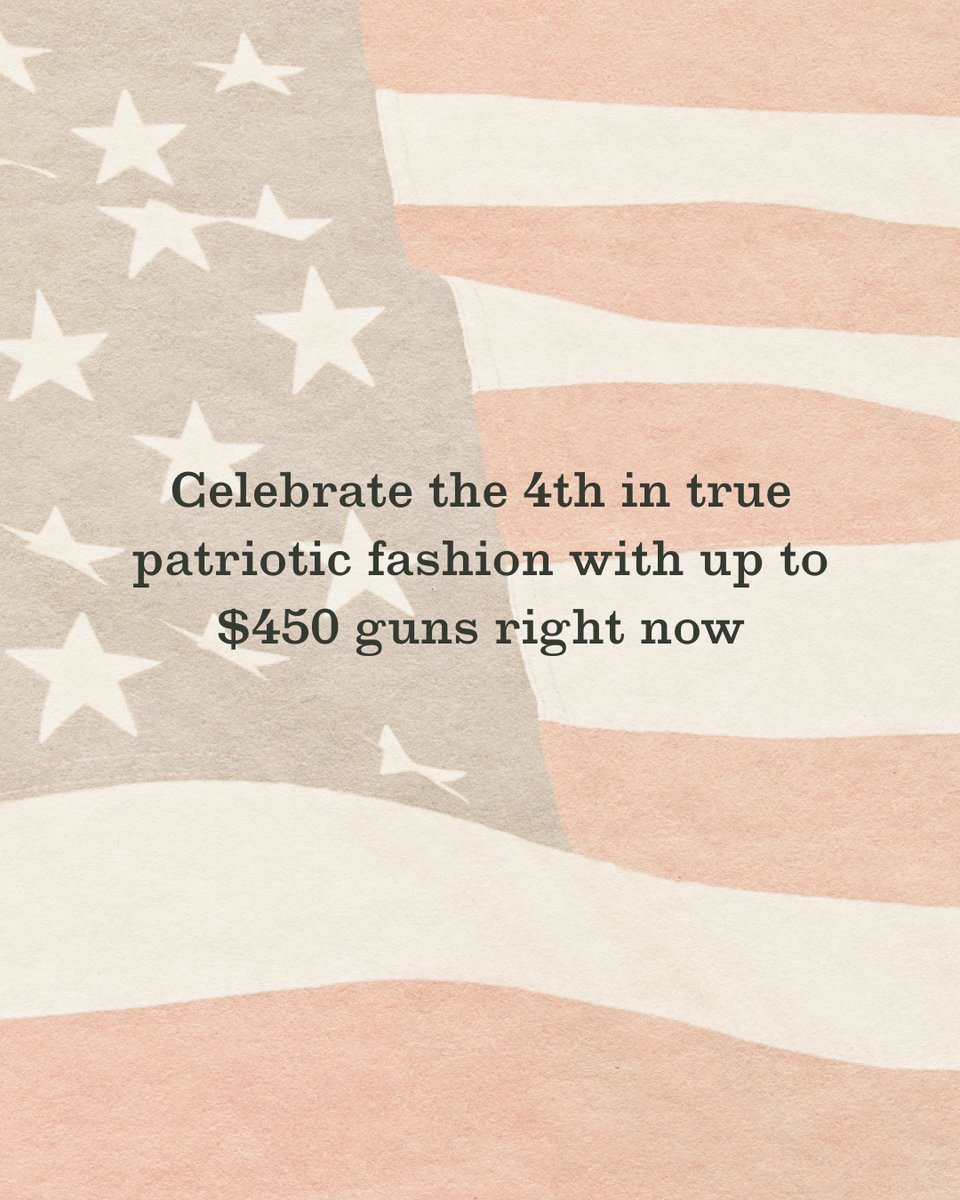 FieldandStream's tweet image. Celebrate freedom with serious firepower. The best 4th of July gun sales are live now—deals on Glock, Benelli, Sig Sauer &amp;amp; more won’t last long.

See all the top picks at fieldandstream.com/outdoor-gear/g… 💥

#GunSales #OutdoorGear #FieldandStream