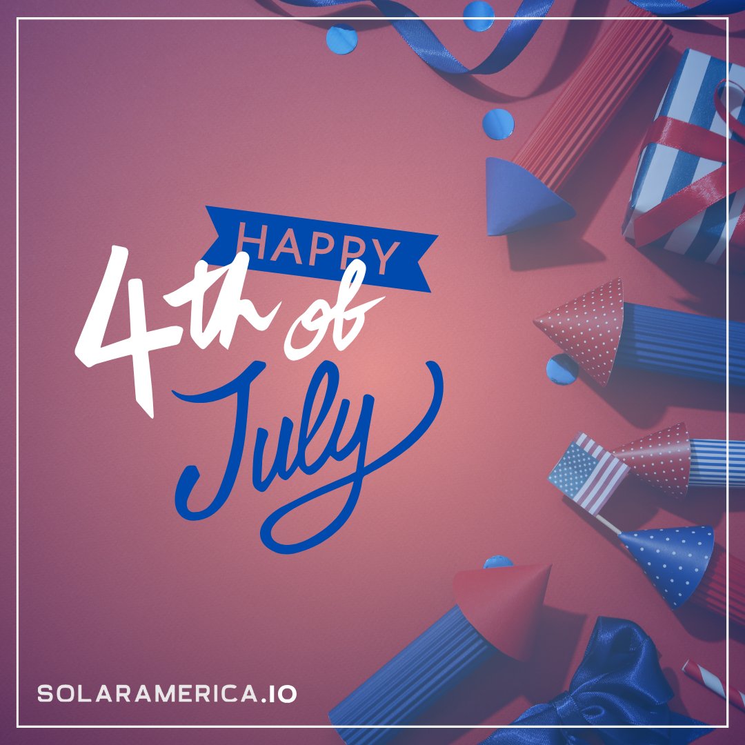 Solaramericaio's tweet photo. This Independence Day, go energy independent.

🎆 Lower costs
🎆 Energy independence
🎆 A brighter tomorrow

Happy 4th from all of us at SolarAmerica! ☀️

#FourthOfJuly #EnergyIndependence #GoSolar #SolarAmerica #CleanEnergy #FreedomFromBills https://t.co/t7HUeMe2yf