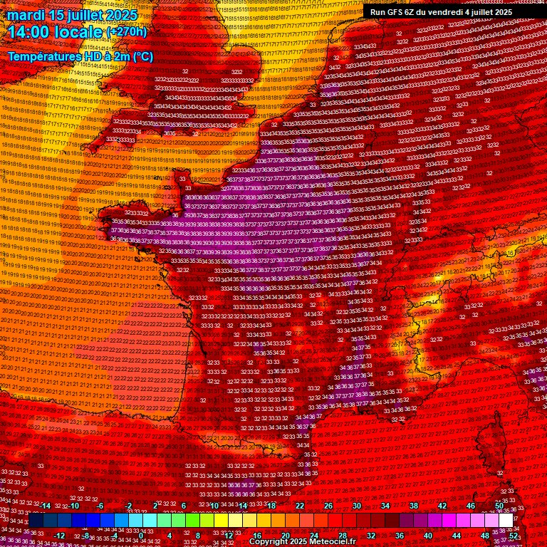 ATTENTION ! les climatosceptiques, ce post ne vous concerne pas. Je vous prie de scroller car ceci peut toucher à votre sensibilité.

La canicule 🔥 est toujours d'actualité sur les modèles et notamment GFS, le seul qu'on peut voir actuellement à long terme. On va attendre cep