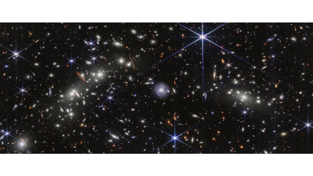 NASA’s Webb Telescope zooms in on the Bullet Cluste, capturing faint galaxies &amp; stars that reveal the hidden shape of dark matter. The most detailed view yet of this epic cosmic collision. 🛰️🌌

#JamesWebb #BulletCluster #DarkMatter #NASA