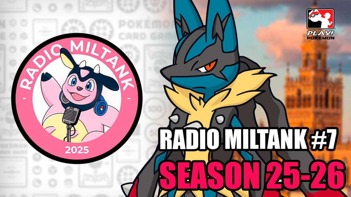 radiomiltank's tweet photo. 📻 ¡Nuevo episodio de Radio Miltank HOY a las 20:00!

RADIO MILTANK #7 | Todo sobre la season 2025 / 2026, Regionales y más en Pokémon TCG

🎧 Escúchalo ya en:

▶️ YouTube: https://t.co/BWCyyWrmBX
🎙️ Spotify: 
https://t.co/3E8PC5zjsK https://t.co/tZWypxU4UC
