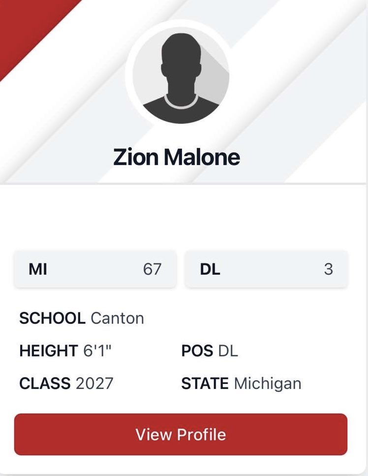 zion_malone_76's tweet photo. I am proud to say I am ranked #3 in the state for my position and 67th in the state overall 

@CantonCobrasFB @Coachvon05 @smsbacademy @PrepRedzoneMI https://t.co/VnD8sWI69u