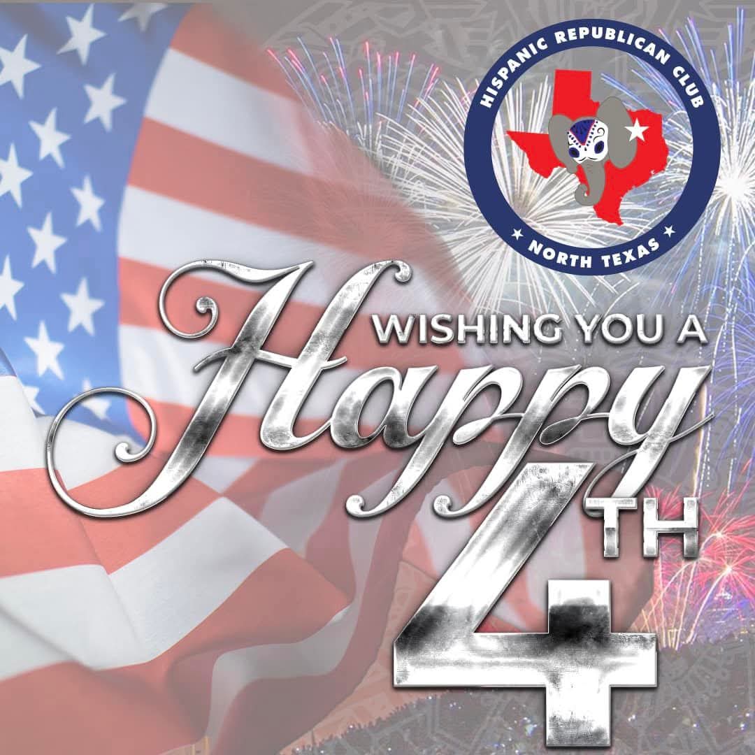 HRCNTGOP's tweet photo. Wishing you a happy 4th of July celebration!🎆 https://t.co/UuLAOpS5J7