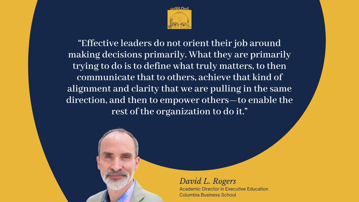 UnsiloedPodcast's tweet image. Catch Digital Transformation OG David L. Rogers of @Columbia_Biz as he talks with Greg about how digital transformation has evolved—and why a clear strategic vision matters. The full episode is available at buff.ly/DC7wH43 | @yalepress