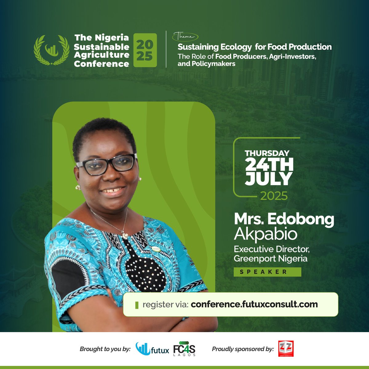 Mrs. Edobong Akpabio is an agro-entrepreneur with over 30 years of experience in HR, enterprise consulting, and entrepreneurship. She mentors for the FATE Foundation and the Cherie Blair Foundation. She is also a certified lead auditor in ISO 9001:2015 Quality Management Systems