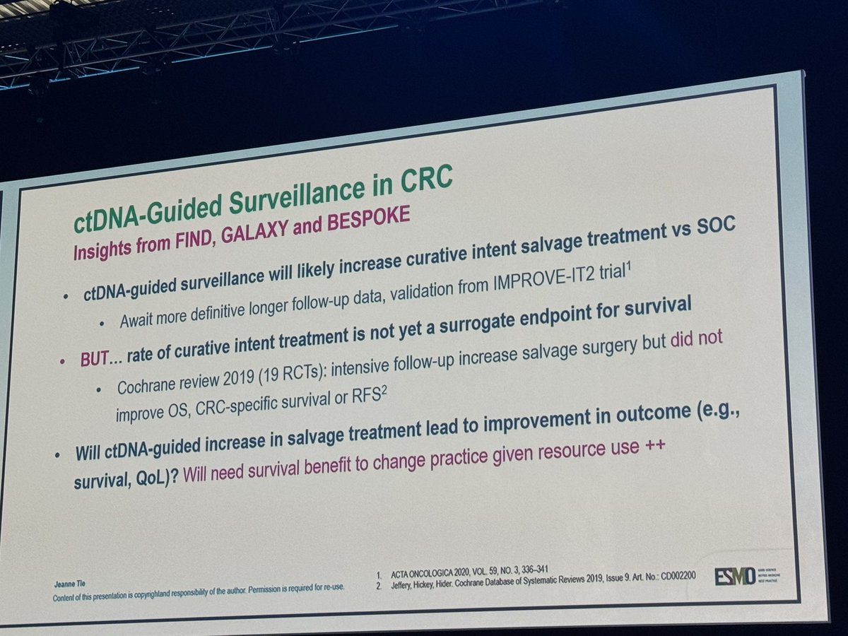 Sharlene Gill, MD, MPH, MBA, FASCO (@gillsharlene) on Twitter photo #ESMOGI25 <a href="/myESMO/">ESMO - Eur. Oncology</a>
Proferred paper session #CRC
🚨 Can ctDNA guide surveillance & ⬆️ cure?➡️GALAXY/BESPOKE, FIND & ALTAIR 🩸🧬
Excellent discussion <a href="/JeanneTie/">Jeanne Tie</a> 👏
⭐️ GALAXY/BESPOKE & FIND
📌v low risk if MRD- for > 18mos
⬆️ salvage tx but ?impact on QoL and OS.
🌟 ALTAIR #ESMOGI25 <a href="/myESMO/">ESMO - Eur. Oncology</a>
Proferred paper session #CRC
🚨 Can ctDNA guide surveillance & ⬆️ cure?➡️GALAXY/BESPOKE, FIND & ALTAIR 🩸🧬
Excellent discussion <a href="/JeanneTie/">Jeanne Tie</a> 👏
⭐️ GALAXY/BESPOKE & FIND
📌v low risk if MRD- for > 18mos
⬆️ salvage tx but ?impact on QoL and OS.
🌟 ALTAIR
