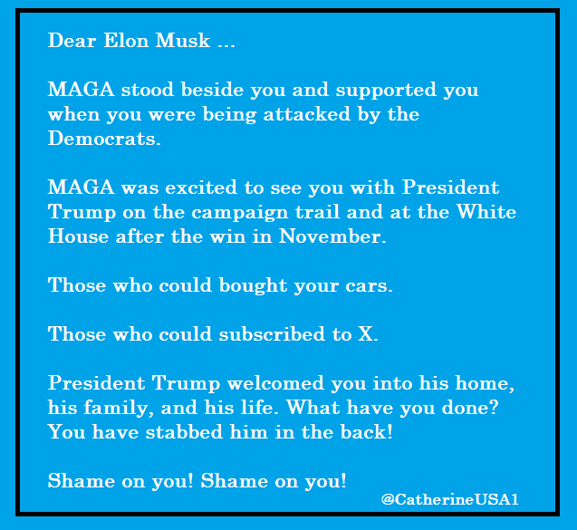 <a href="/elonmusk/">Elon Musk</a> <a href="/POTUS/">President Donald J. Trump</a> <a href="/realDonaldTrump/">Donald J. Trump</a> <a href="/StephenM/">Stephen Miller</a> <a href="/DonaldJTrumpJr/">Donald Trump Jr.</a>