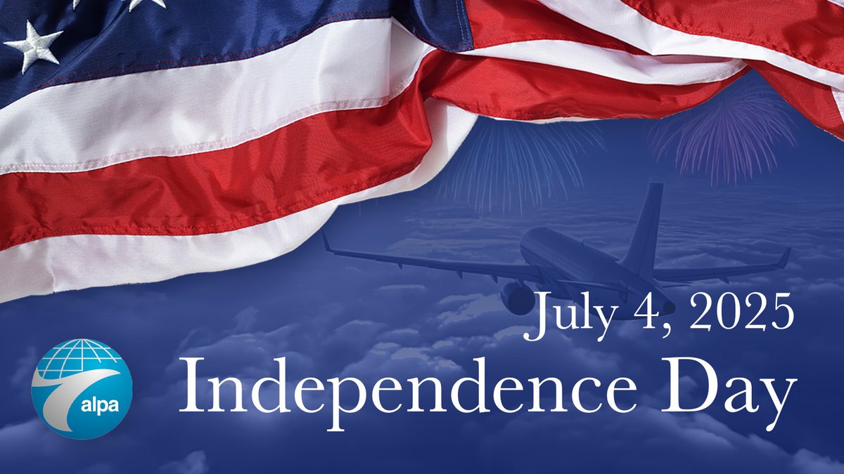 This #IndependenceDay, we honor the freedom to fly—and the two pilots on every flight deck who help keep it that way. 

Safety, professionalism and experience: that's what airline pilots bring to every takeoff and landing. 

Happy 4th of July from the flight deck! ✈️🎆🇺🇸