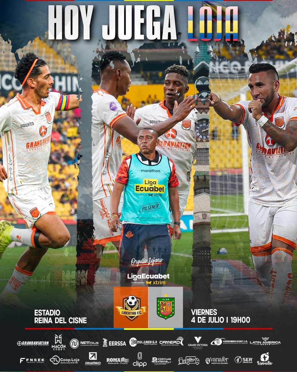 🔴🔵🟡¡Hoy juega Loja!

Un equipo con grandes sueños 🧡 ¡Hoy es un gran día! 

¡A jugar con el alma en cada jugada! 💯🔥

#JuntosPorUnaNuevaHistoriaLoja 🟡🔵🔴