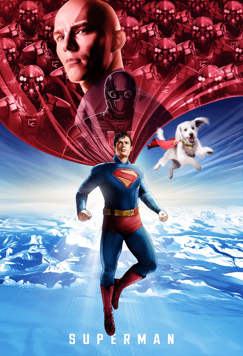 I created an artistic poster for #Superman The entire picture is dominated by red and blue tones, which echo the color scheme of Superman's suit. Looking forward to the #SupermanMovie！ #ClarkKent ！<a href="/JamesGunn/">James Gunn</a> #JamesGunn #DC <a href="/corenswet/">David Corenswet</a>