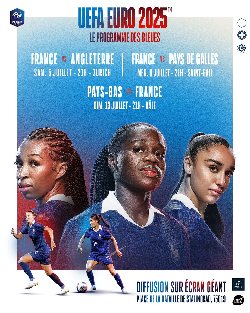Paris19e's tweet image. Rendez-vous demain Place de Stalingrad pour l'entrée en compétition des Bleues !
