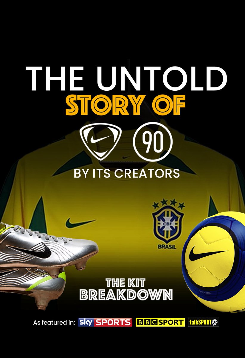 🚨 NEW EPISODE OUT NOW! 🚨

The brains behind Nike Total 90 join @thekitbreakdown to reveal how one of football’s most iconic eras really came to life 👀

🧠 Politics, prototypes &amp; putting “90” on kits…
💬 Legacy, lessons &amp; design chaos

WATCH IT NOW - 🎥 youtu.be/QZa45QDDelw