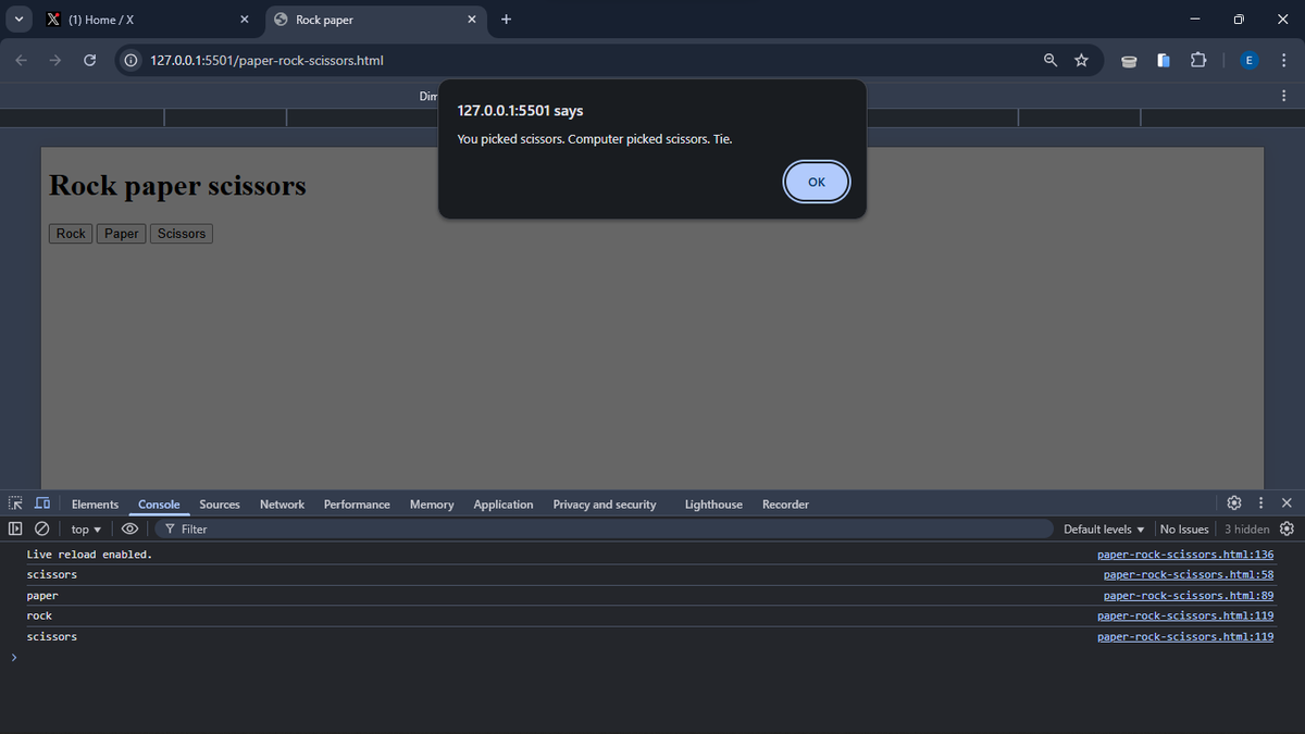 0xEmiliaS's tweet image. Day 8

If you do watch kdrama, you must be familiar with the rock paper scissors game, I&apos;ve always wanted to know how to play it.

Finally got to learn how to play it, and I decided to program it with JavaScript.... 👇 

#100DayChallenge 
#MitaSchool
#webdevelopment