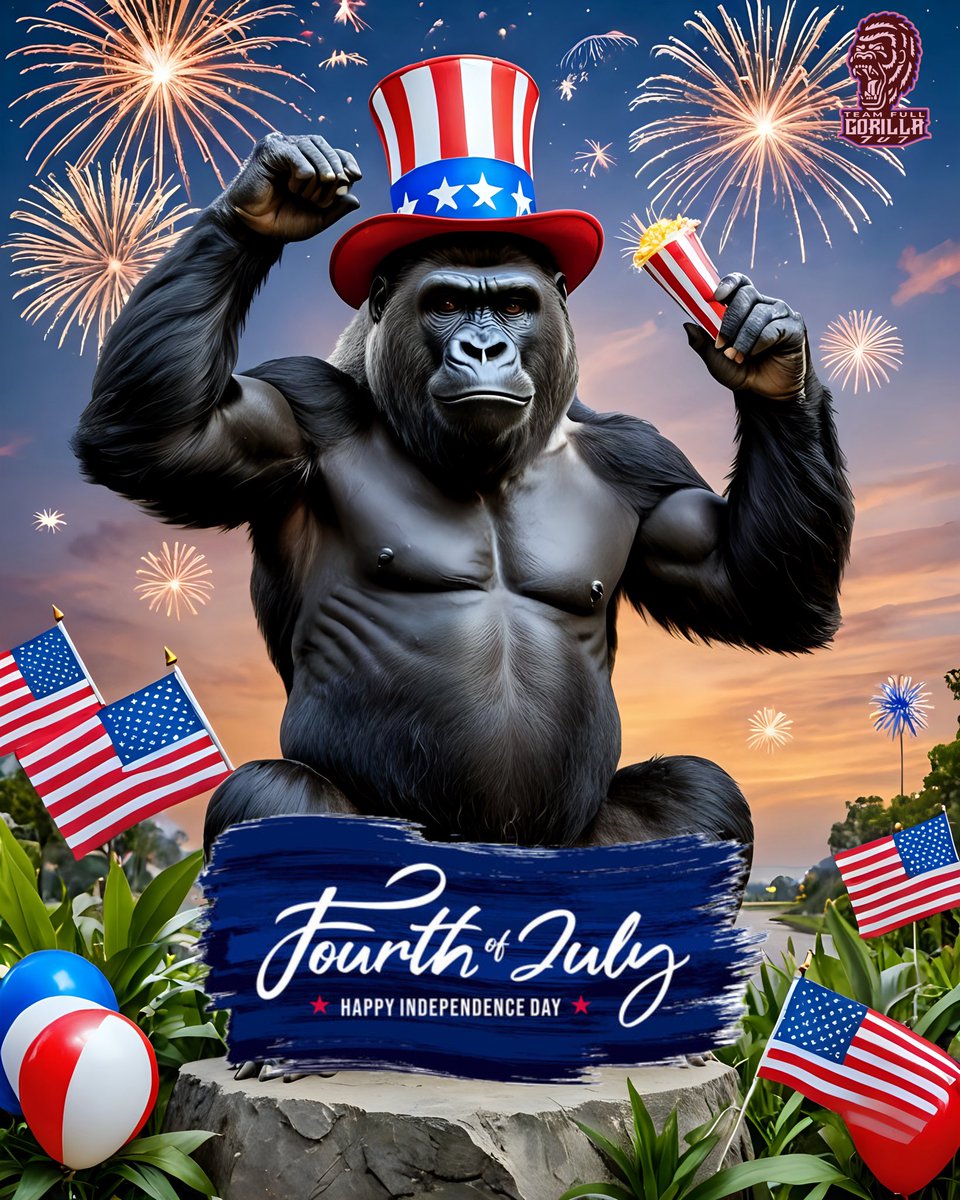 Team Full Gorilla (@teamfullgorilla) on Twitter photo Happy Independence Day from everyone <a href="/TeamFullGorilla/">Team Full Gorilla</a> Today, we celebrate the freedom & unity of our nation. Whether you're enjoying fireworks, a BBQ, or spending time with loved ones, let's cherish the spirit of independence & patriotism ๐ฆ๐๐งจ #happy4thofjuly2025 Happy Independence Day from everyone <a href="/TeamFullGorilla/">Team Full Gorilla</a> Today, we celebrate the freedom & unity of our nation. Whether you're enjoying fireworks, a BBQ, or spending time with loved ones, let's cherish the spirit of independence & patriotism ๐ฆ๐๐งจ #happy4thofjuly2025