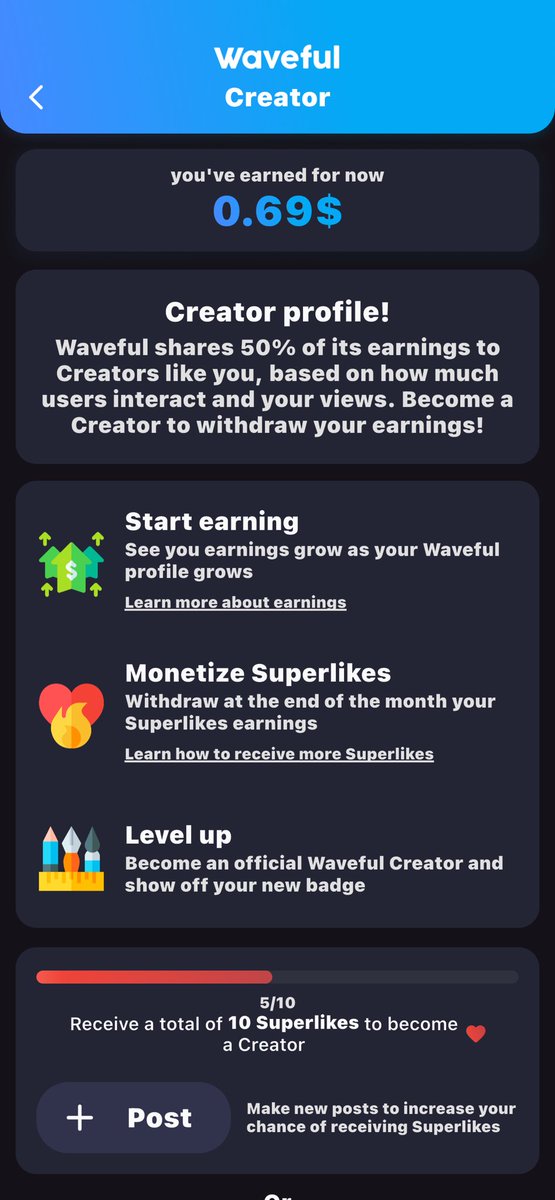 MaziCryptos's tweet photo. 🚨 Just joined Waveful—a new social app that pays you for your content! 🎥💰
📸 No ads.
🔥 Superlikes = $$
💎 Free premium perks for invites.

Join me &amp; start earning 👉 https://t.co/VQa4sm2pHi
#Waveful #ContentCreators #EarnOnline #NewApp https://t.co/J0Oqvshdpz