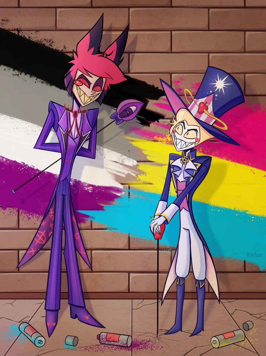 I wanted to draw these two🎙️✨

#HazbinHotelFanart #HazbinHotelAlastor #LuciferMorningstar