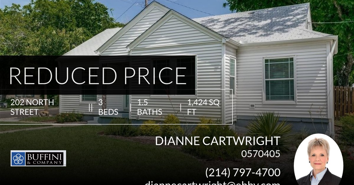 diannecart1's tweet photo. 📍 Reduced Price 📍 This recently reduced home at 202 North Street in Grand Prairie won't last long, so, don't wait to set up a showing! Reach out here or at (214) 797-4700 for more information!

Dianne Cartwright,
Your Neigh... https://t.co/PvbKvoEdM7 https://t.co/9s91adML9h