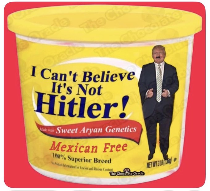 <a href="/DittiePE/">Dittie</a> His entire Presidency is built on hate of others - Democrats, Immigrants, Non-Christians, etc...