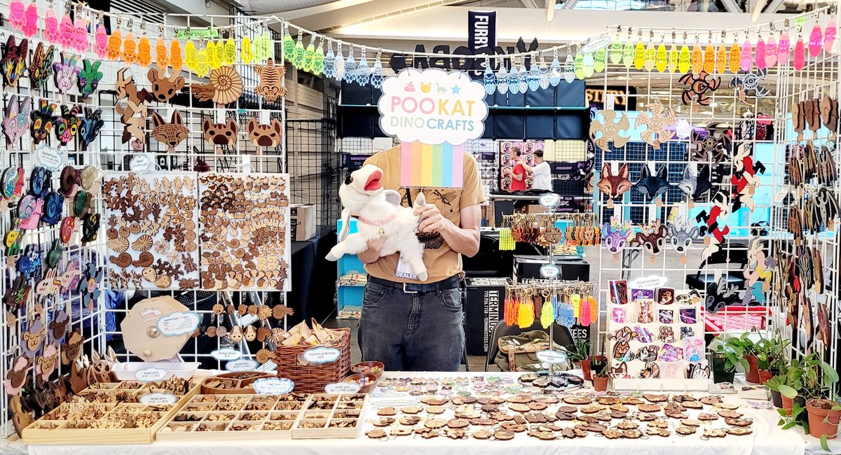 I'm vending at #anthrocon2025 right now! I'm in the back of the room at G24!