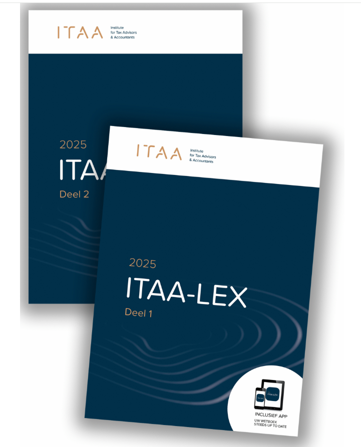 📚 De nieuwste editie van de ITAA-Lex 2025 is beschikbaar! 
👨‍⚖️ Dé onmisbare tool voor accountants en belastingadviseurs in België. 
📧 ITAA-leden genieten van 50% korting tot en met 4 september. Je vindt de kortingscode terug in jouw mailbox!