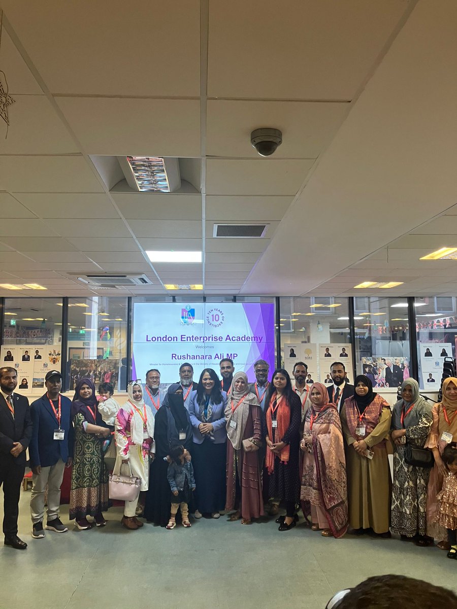 rushanaraali's tweet image. It was wonderful to visit London Enterprise Academy to hear from students about their recent school trips to Spain and Bangladesh, and discuss their hopes and aspirations for the future.