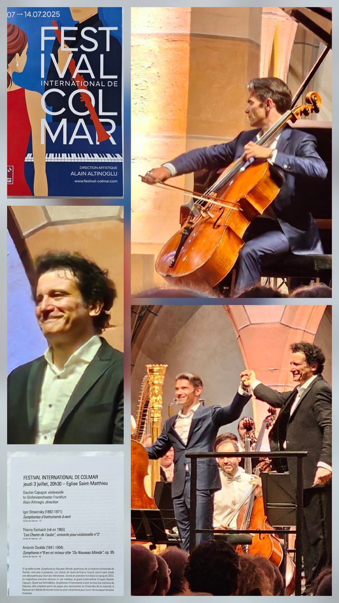 Martine Baudier Le Duc (@grandjoncs) on Twitter photo Fantastique concert, hier soir, au Festival International de Colmar !
Infiniment Bravo et Merci à notre cher <a href="/GautierCapucon/">Gautier CAPUÇON</a> et à #AlainAltinoglu, Directeur artistique du festival d'avoir fait rayonner cette magnifique soirée. 🎵✨️ Fantastique concert, hier soir, au Festival International de Colmar !
Infiniment Bravo et Merci à notre cher <a href="/GautierCapucon/">Gautier CAPUÇON</a> et à #AlainAltinoglu, Directeur artistique du festival d'avoir fait rayonner cette magnifique soirée. 🎵✨️