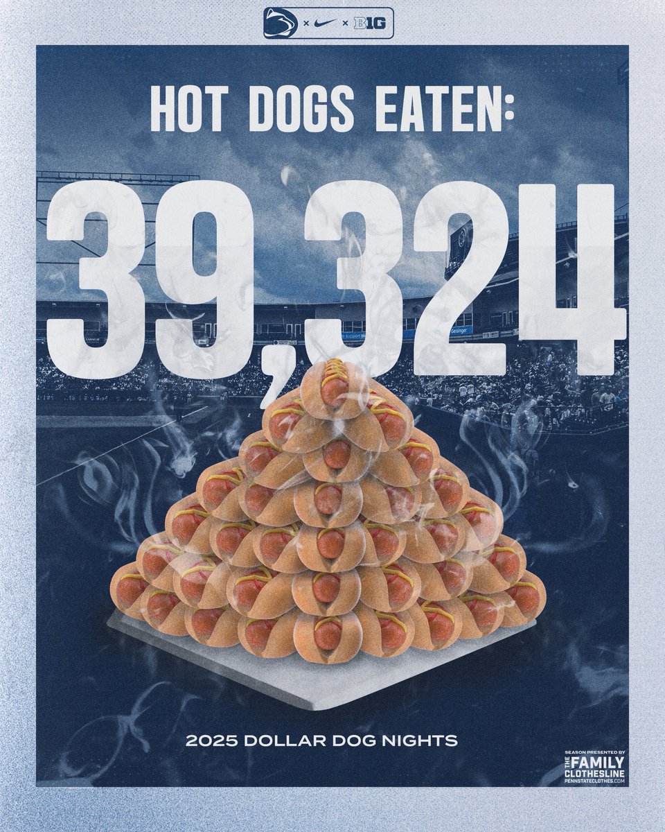 Among the impressive hot dog stats you’ll see today, our Dollar Dog season total is one of them 🌭🌭🌭

#WeAre