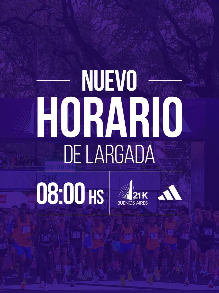 🌶 SE PICAAAAA!

Nuevo horario de salida para los 21K Buenos Aires 🇦🇷

✴️ Ahora se larga a las 8 AM (antes era a las 7 AM)

Más luz, más sol (ojalá), más energía.

NOS VEMOS EN #21KBuenosAires!!!

QUIÉN LA CORRE?

💪❤️