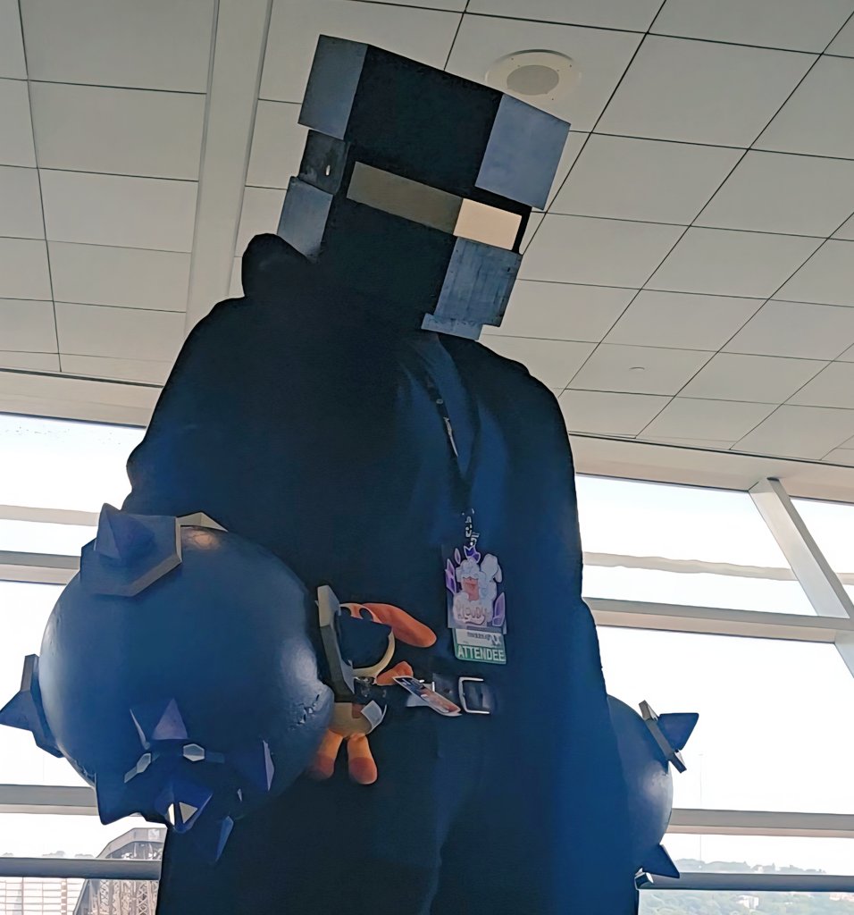 Freddough1's tweet photo. How to find me at AC!!
I'll be cosplaying as a character from my story🤭
Shes a nerdy inventor who had her mind taken hostage by a powerful gemstone shes been researching 
#anthrocon2025 #cosplay https://t.co/ql6XTJOYGf