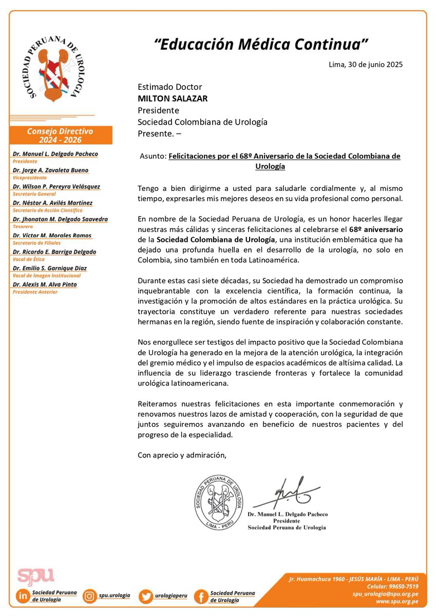 Sociedad Colombiana de Urología tweet media