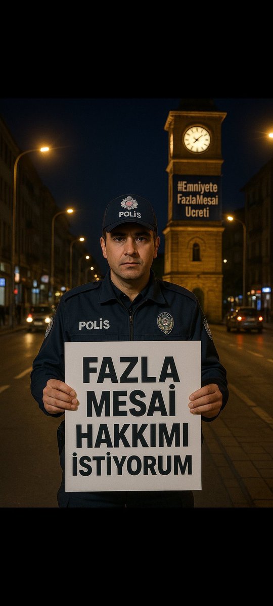 Antik Mısır’da çalışan piramit işçileri bile karşılıksız çalıştırılmadı,hakları ödendi.

2025 yılında Türkiye’de çalışan polise fazla mesaisinin karşılığında bir lira ödenmiyor.

Polis hakkı olanı istiyor,sesimizi duyan var mı?
#PolisMutsuz