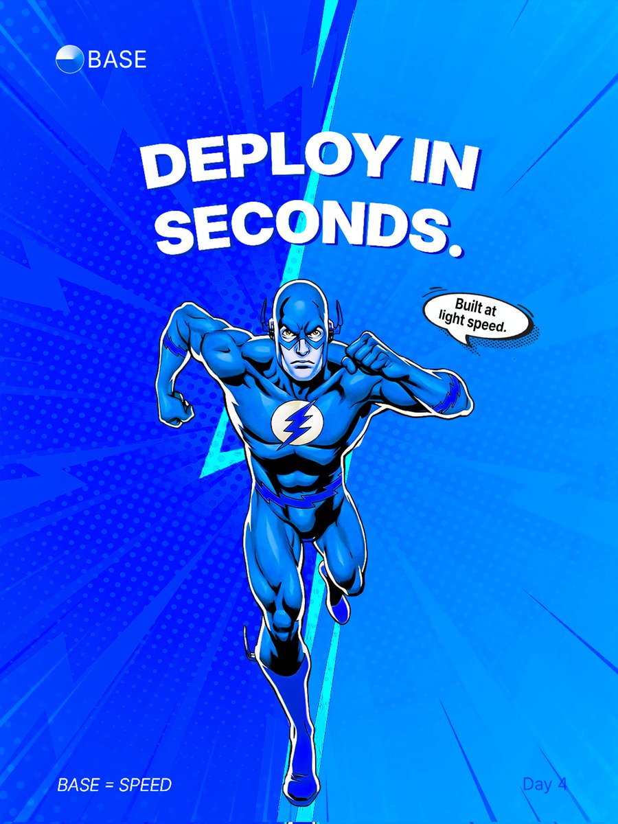C Visuals || Graphic Designer || cvisuals.base.eth (@cvisuals01) on Twitter photo The Flash is on <a href="/base/">Base</a>😂⚡
So I decided to try out a comic style today , I also onboarded the flash to base 😌💙
Turns out <a href="/base/">Base</a> is faster than him 😂
Let me know your thoughts about the design.
Tagging top base chads 💙
<a href="/0xEricBrown/">eric.base.eth</a> <a href="/__iamcharis/">NKECHI ENEBELI | UGLYCASH — ✈️OnchainFest25</a> <a href="/DefiDevrel/">DefiDevrel.base.eth</a> <a href="/kokocodes/">kokocodes.base.eth 🌳🟦</a> The Flash is on <a href="/base/">Base</a>😂⚡
So I decided to try out a comic style today , I also onboarded the flash to base 😌💙
Turns out <a href="/base/">Base</a> is faster than him 😂
Let me know your thoughts about the design.
Tagging top base chads 💙
<a href="/0xEricBrown/">eric.base.eth</a> <a href="/__iamcharis/">NKECHI ENEBELI | UGLYCASH — ✈️OnchainFest25</a> <a href="/DefiDevrel/">DefiDevrel.base.eth</a> <a href="/kokocodes/">kokocodes.base.eth 🌳🟦</a>