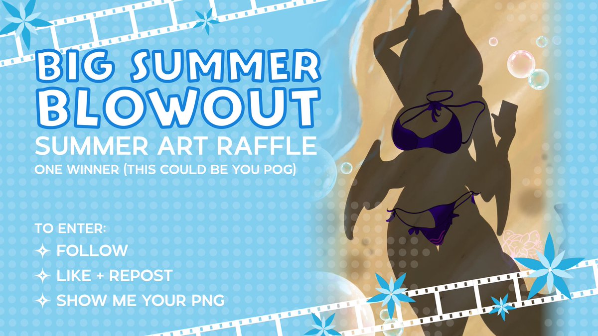 ✦ SUMMER ART RAFFLE ✦

DO YOU!! Want cute shadow bikini art?? I got you 🐚

To Enter:
✦ Like + Follow + Repost
✦ Show me your PNG
 
Ends {Saturday, July 12}
More info in replies! ↓↓↓
