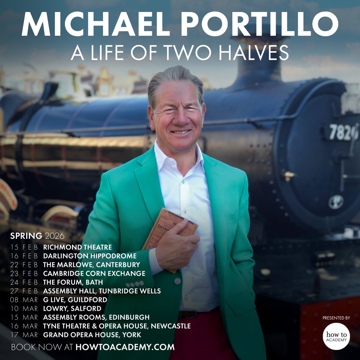 howtoacademy's tweet image. Secretary of State. Traveller. TV superstar. The inimitable Michael Portillo joins us live on stage to share funny, insightful, and poignant stories from his extraordinarily rich and varied life. @portilloandhen
15 Feb - 17 Mar 2026 | UK Tour
Tickets: howtoacademy.com/events/michael…
