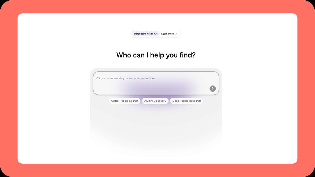 the_lucag's tweet image. Recruiters, B2B folks, startup hustlers:
@cladoai, lets you find exactly who you’re looking for, no more fuzzy LinkedIn guesses.
FAANG PhDs? Startup CTOs? It’s got you.
And it outperforms Apollo, Clay & co.