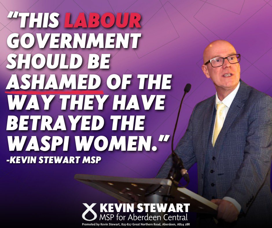 Once again Labour have betrayed the WASPI women by blocking Stephen Flynn’s WASPI Compensation Bill.

They pledged their support to women before the election, but now that they are in power they have reneged on their promise.

Labour liars!