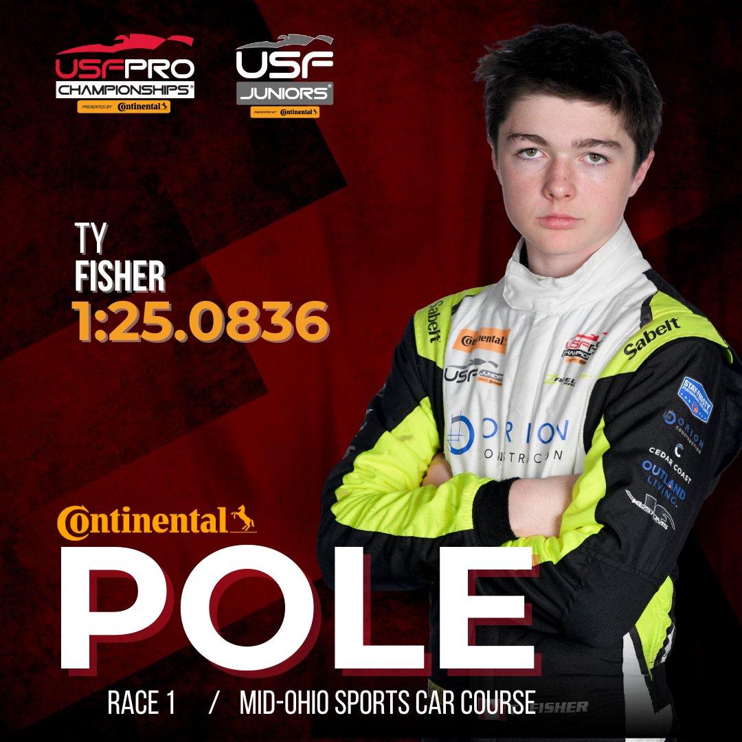 Ty Fisher takes pole position for Zanella Racing to kick off the weekend strong! Who’s ready for green flag? 👊

#USFPro #IndyCar #Motorsports #PFCGP #PFCequipped