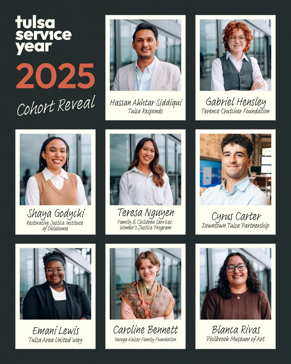 gkff's tweet image. Tulsa Service Year is introducing its 6th cohort of fellows. These recent college grads are choosing Tulsa to receive hands-on experience in creating social change with local nonprofits and organizations focused on making Tulsa a better place. Learn more: ow.ly/iUSF50WjQgo