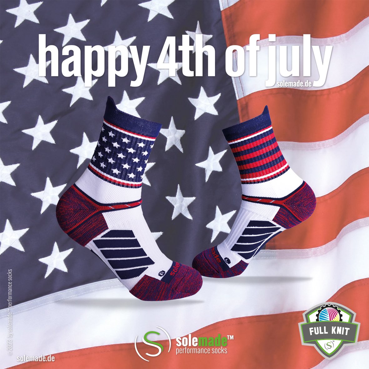 #4thOfJuly - Kein anderes Datum als der 4. Juli symbolisiert mehr, wofür die US-Nation steht.

solemade.de/id4

- - -
#solemade #wedocustom #performancesocks #teamsocks #teamsocken #teamwear #mostcomfysocks #athleticksocks #ID4 #IndependenceDay #USA #Freedom #gotsocks?