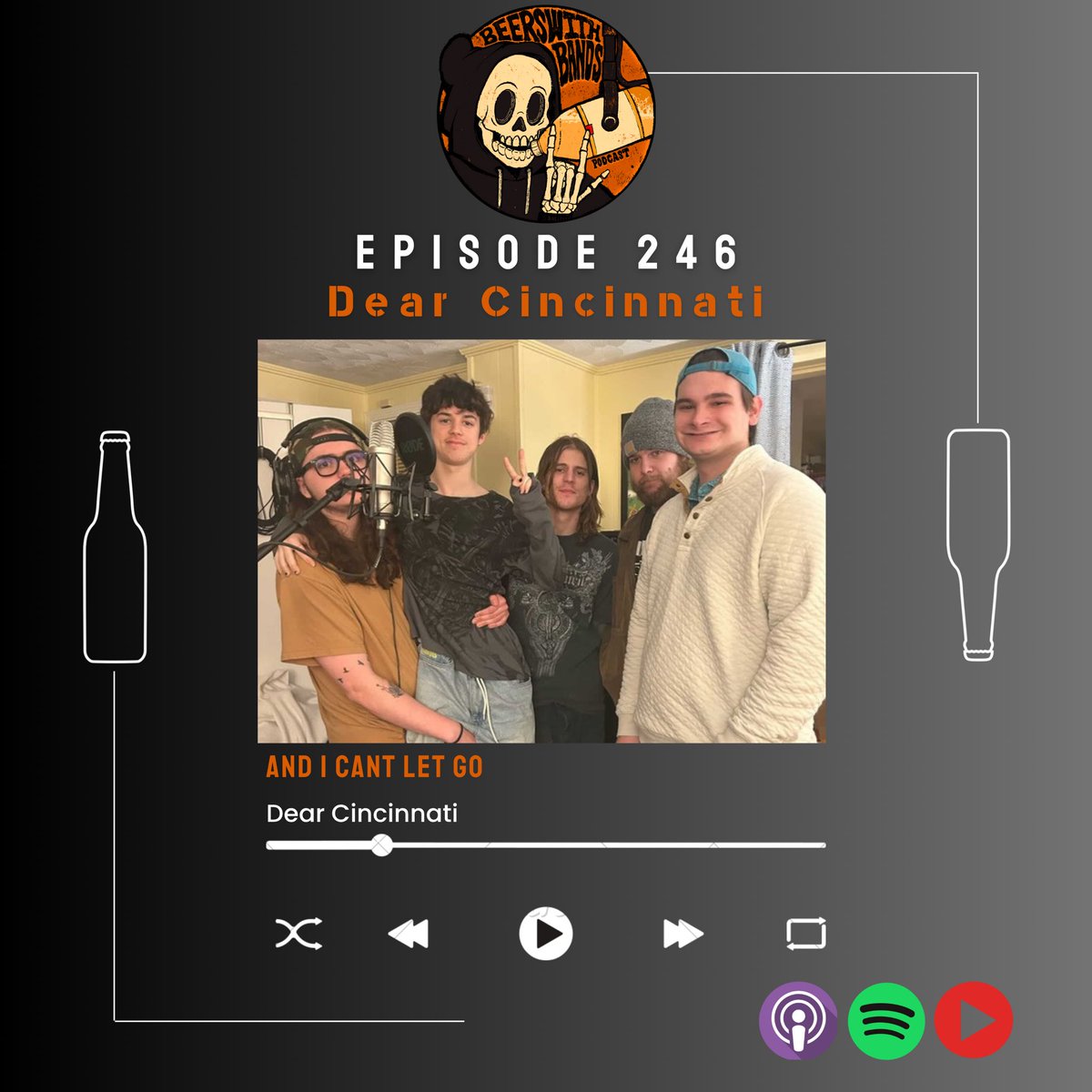 BeersWBandsPod's tweet image. On this episode I sit down with @dearcincinnati. We talk forming, their debut EP &quot;and I can&apos;t let go&quot;, and more!!! Check it out!!!

Streaming: linktr.ee/BeersWithBands

YouTube: youtu.be/t9Bi_PZmwIk?si…