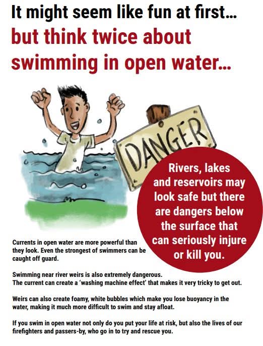 We have been made aware of some of our young people open water swimming in the River Dove. Please speak to your children about the dangers involved and the seriousness of this. More details about water safety can be found here: 
derbys-fire.gov.uk/safety/water-s…