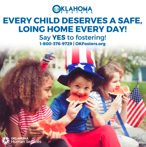 OKDHS's tweet image. Share from Oklahoma Fosters!
❤️🤍💙 Light up a child's life! Say YES to fostering! ❤️🤍💙
🌟 To find out how to become a foster parent, or get information about how you can support foster care in your community, visit okfosters.org. 🌟