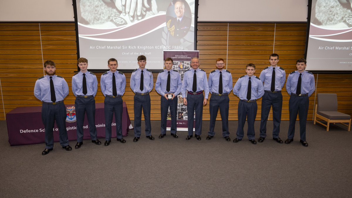 ChiefofAirStaff's tweet image. Developing talent is a top RAF priority. Recently, I visited the Defence School of Logistics & Administration to meet trainees from Logistics & People Ops. Enablers are vital, the RAF can’t protect the skies without them. Honoured to present awards recognising their impact.