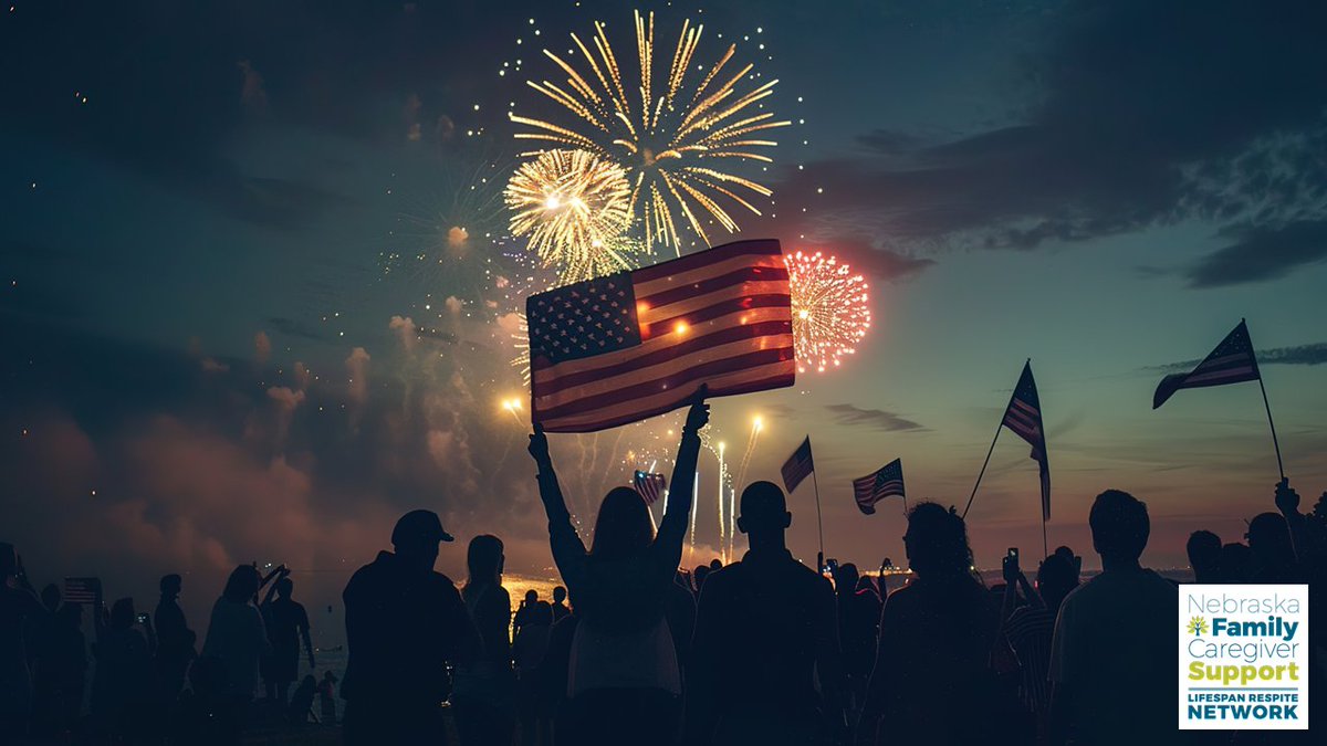 LifespanRespite's tweet image. Happy Independence Day from the Nebraska Lifespan Respite Network! 🎆 Celebrating freedom and the strength of caregivers. Wishing you a joyful and restful 4th! ❤️💙 #IndependenceDay #ThankYouCaregivers #NebraskaRespite