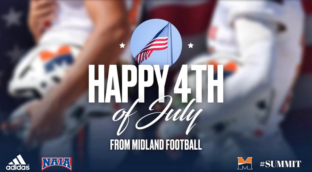 OAnderson76795's tweet image. Thank you @MidlandU_FB Happy 4th!!